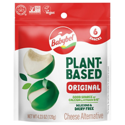Babybel Plant-Based Vegan Snack Cheese Alternative Original 6 Count - 4.23 Oz - Image 1