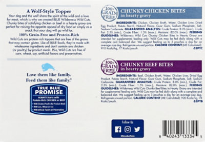 Blue Buffalo Wilderness Wild Cuts High Protein Beef & Chicken Wet Dog Food Variety Pack - 12-3 OZ - Image 5