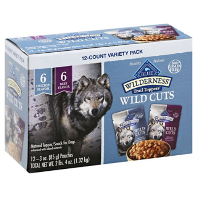 Blue Buffalo Wilderness Wild Cuts High Protein Beef & Chicken Wet Dog Food Variety Pack - 12-3 OZ - Image 1