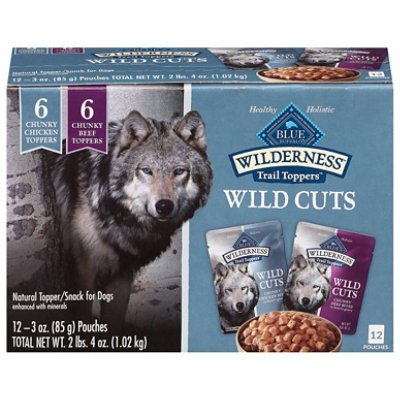Blue Buffalo Wilderness Wild Cuts High Protein Beef & Chicken Wet Dog