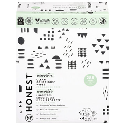 Honest Plant Based Baby Wipes - 288 CT - Image 2