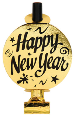 Creative Converting Silver Gold New Year Blow Outs 6 Count - Each - Image 1