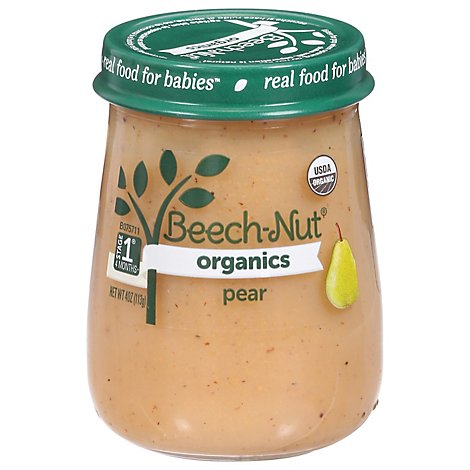 Beechnut Org Stg 1 Pear Baby Food Jar - 4 OZ