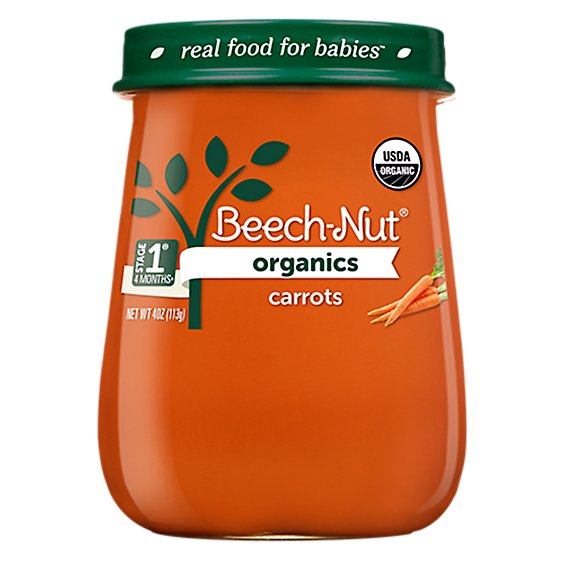 Beech-Nut Organics Stage 1 Carrots Baby Food - 4 Oz