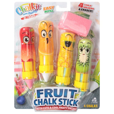 Lanard Toys Chalkie Fruit Chalk Stick 4 Count - Each - Image 3