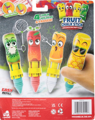 Lanard Toys Chalkie Fruit Chalk Stick 4 Count - Each - Image 4