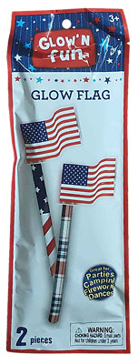 Glow 'N Fun Patriotic Glow Flags - 2 Count - Image 1