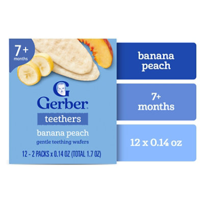Gerber Banana Peach Snack Box for Baby Teethers - 12-1.7 Oz - Image 1