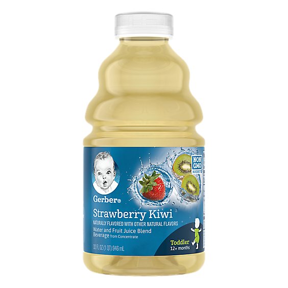 Gerber Fruit Splashers Strawberry Kiwi Juice Bottle for Toddler - 32 Fl. Oz.