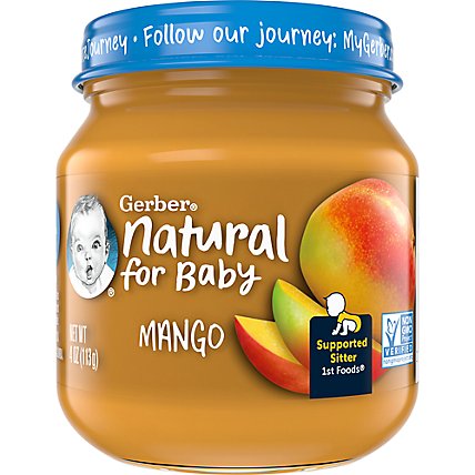 Gerber 1st Foods Natural Mango Baby Food Jar - 4 Oz - Image 1