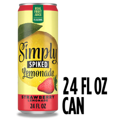 Simply Spiked Strawberry Beer 5% ABV Can - 24 Fl. Oz. - Image 1