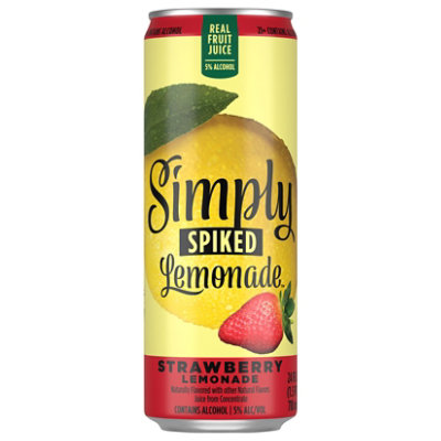 Simply Spiked Strawberry Lemonade 5% ABV Can - 24 Fl. Oz. - Image 2