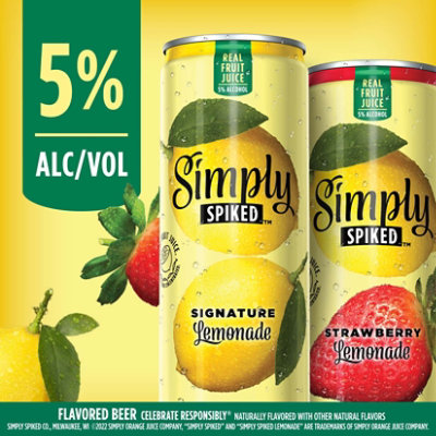 Simply Spiked Strawberry Lemonade 5% ABV Can - 24 Fl. Oz. - Image 3