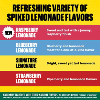 Simply Spiked Variety Pack Hard Seltzer 5% ABV Cans - 12-12 Fl. Oz. - Image 2