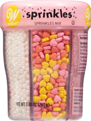 Wilton Sprinkle Mix Primary Pink 6 Cell - 7.3 OZ - Image 2