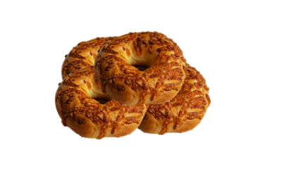 Cheddar Cheese Bagels 4 Count - EA - Image 1