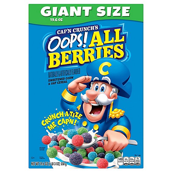Cap'n Crunch Oops Giant All Berries - Each