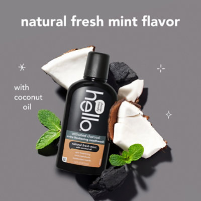 Hello Activated Charcoal Fresh Mint Mouthwash - 16 FZ - Image 4