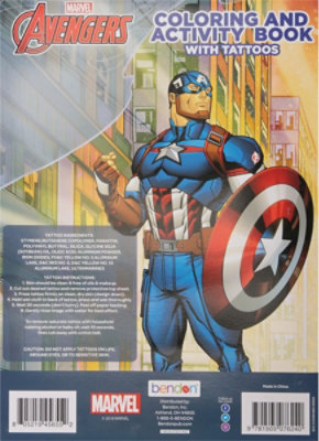 Bendon Avengers Color Activity Book With Tattoos - EA - Image 4