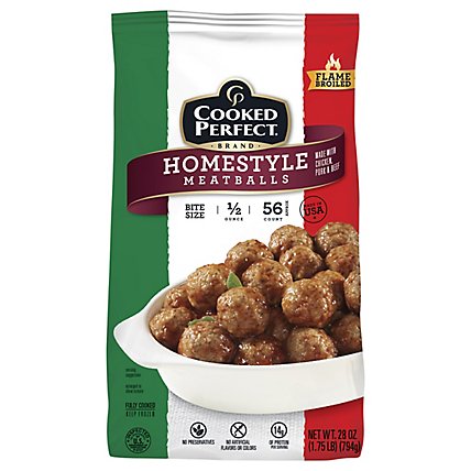 Cooked Perfect Homestyle Meatballs - 28 OZ - Image 3