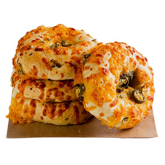 Jalapeno Cheese Bagels 4 Count - EA