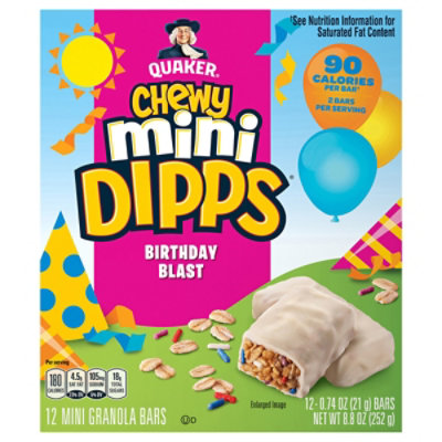 Quaker Chewy Birthday Blast Mini Dipps Granola Bars - 8.4 Oz