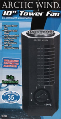 Suva 10in Tower Fan Blk - EA - Image 3