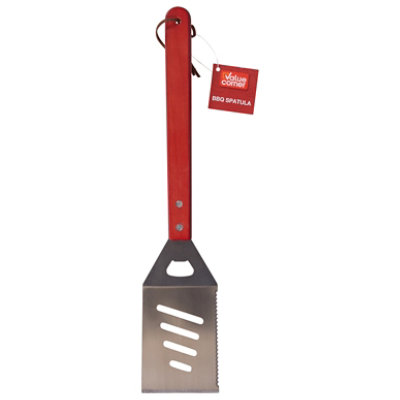Value Corner Wood Handle BBQ Spatula - Each - Image 1
