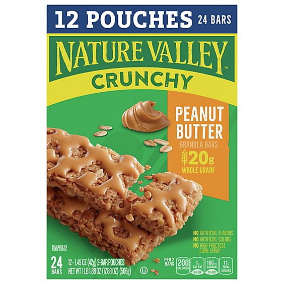 Nature Valley Crunchy Peanut Butter Granola Bars 12 Count - 17.88 Oz
