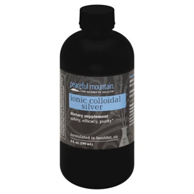 Peaceful Mountain Ionic Colloidal Silver Supplement - 6 Oz - Image 1