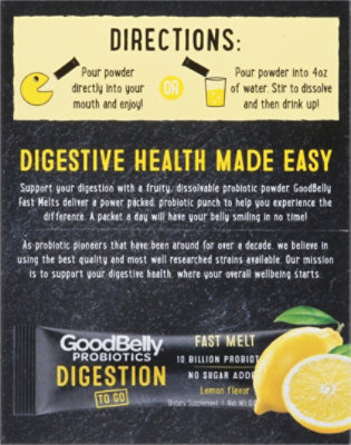 Good Belly Probiotics Lemon Digestion Powder 30 Count - 1.5 Oz - Image 5