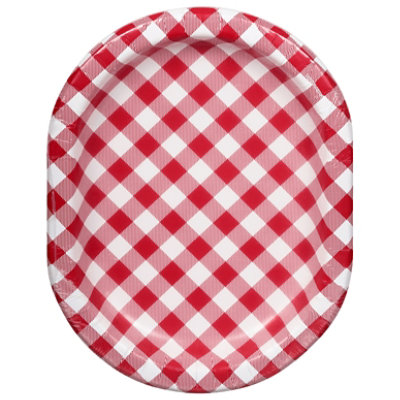 Creative Oval Platter Gingham - 8 CT - Image 1