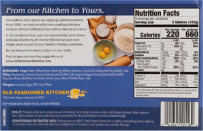 Golden Blueberry & Cheese Blintzes - 13 OZ - Image 5