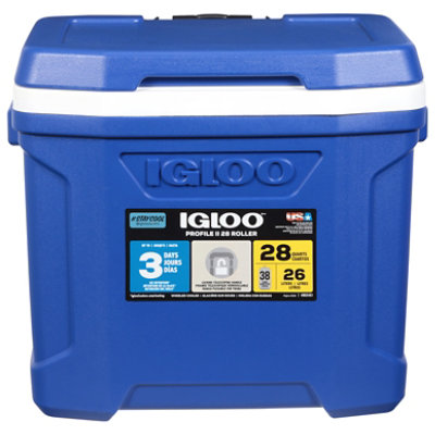 Igloo Blue Profile II Roller Cooler - 28 Quart - Image 1