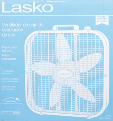 Lasko White Air Circulating Box Fan - 20 Inch - Image 4