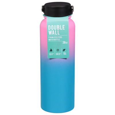 Silver One Ombre Stainless Steel Water Bottle - 38 Oz - Image 3