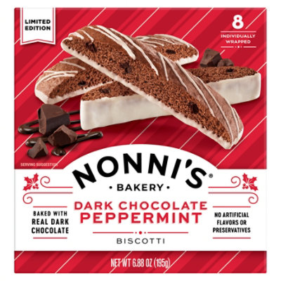 Dark Chocolate Peppermint Biscotti - 6.88 Oz - Image 1