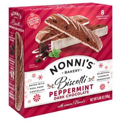 Nonni's Dark Chocolate Peppermint Biscotti - 6.88 Oz - Image 2