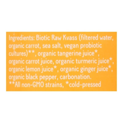 Biotic Organic Turmeric Tangerine Kvass - 15.2 Fl. Oz. - Image 5