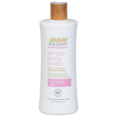 Raw Sugar Sensitive Skin Rose + Coconut Milk + Shea Body Wash - 25 Fl. Oz. - Image 3