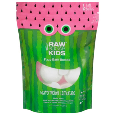 Raw Sugar Kid Bath Fiz 6ct Wtrmln&lmnde - 1.5 OZ - Image 3