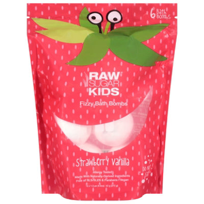 Raw Sugar Kid Bath Fizz 6ct Strwbry&van - 1.5 OZ - Image 3