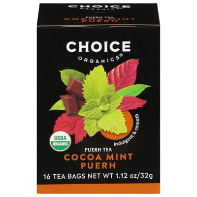 Choice Organics Cocoa Mint Puerh Herbal Tea - 16 Count - Image 3