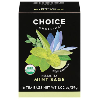 Choice Organics Mint Sage Herbal Tea - 16 Count - Image 3