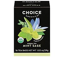 Choice Organics Mint Sage Herbal Tea - 16 Count