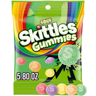 Skittles Sour Gummies Gummy Candy  Bag - 5.8 Oz