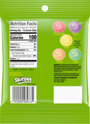 Skittles Sour Gummies Gummy Candy  Bag - 5.8 Oz - Image 6