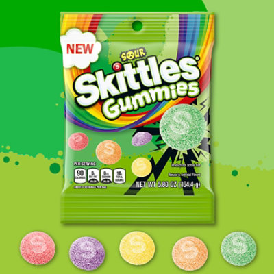 Skittles Sour Gummies Gummy Candy  Bag - 5.8 Oz - Image 3