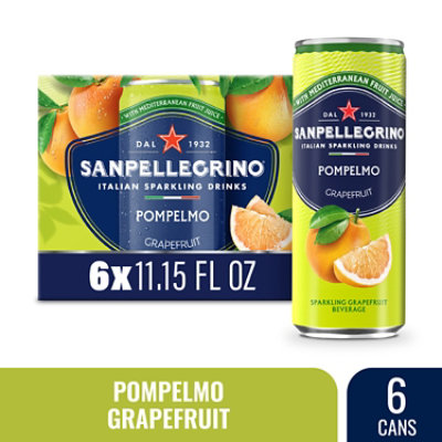 Sanpellegrino Pompelmo Italian Sparkling Grapefruit Beverage Drink In Can - 6-11.15 Fl. Oz. - Image 1