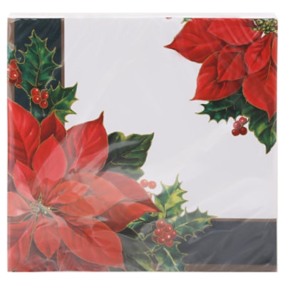 Signature SELECT Poinsettia Lunch Napkins - 16 Count - Image 3